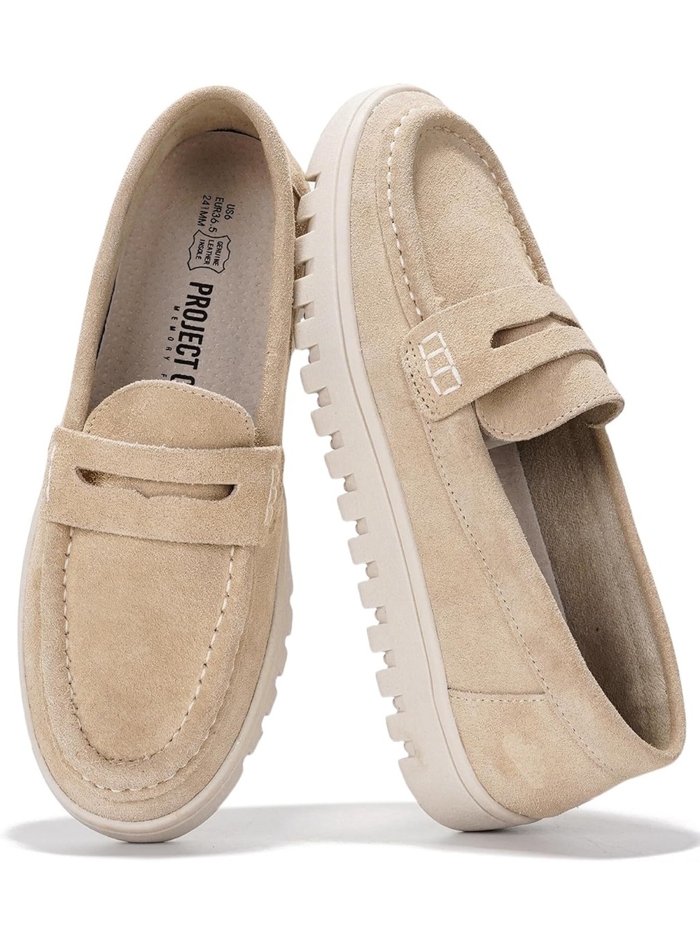 Project Cloud 100% Genuine Leather Loafers